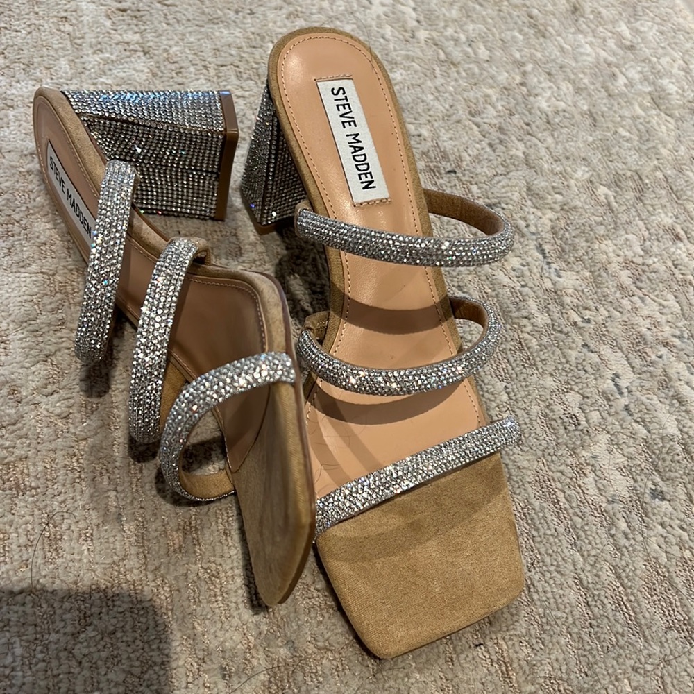 NEW steve madden sparkle heels